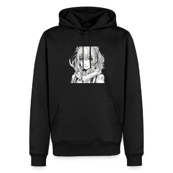 Manga Girl - Männer Premium Bio Hoodie - Schwarz - Vorne - Nico (187cm)