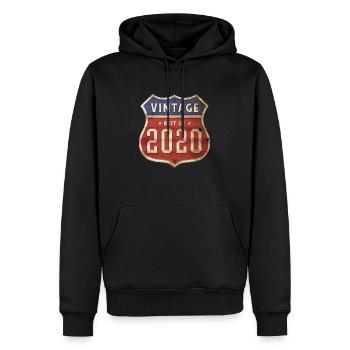 4 Jahre alter Jahrgang 2020 Limitierte Auflage 4. - Männer Premium Bio Hoodie - Schwarz - Vorne - Nico (187cm)