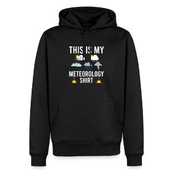 Meteorologe Wetter Meteorologie - Männer Premium Bio Hoodie - Schwarz - Vorne - Nico (187cm)