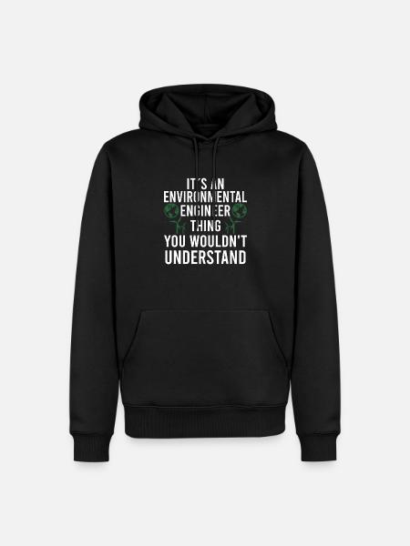 Umweltingenieur Umwelttechnik Engineer Science - Männer Premium Bio Hoodie - Schwarz