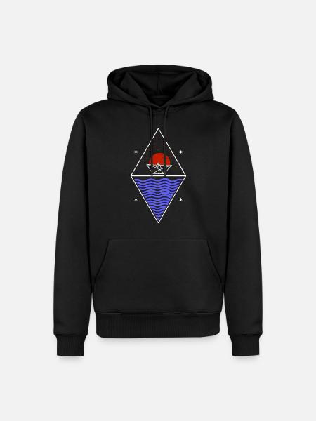 Aimez la mer - Sweat à capuche Premium bio Homme - noir
