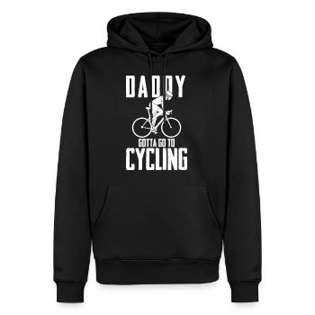 Cadeau de fête des pères pour papa pour la fête des pères - Sweat à capuche Premium bio Homme - noir - Devant - Nico (187cm)