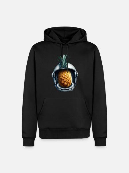 Pineapple Astronaut - Men’s Premium Organic Hoodie - black