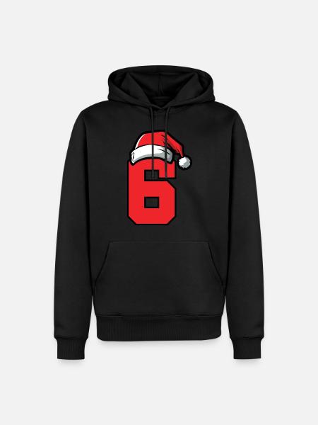 6 Numéro de Noël - Sweat à capuche Premium bio Homme - noir