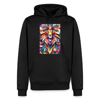 Löwe - Goldener Monarch der Wiese - Männer Premium Bio Hoodie - Schwarz - Vorne - Nico (187cm)