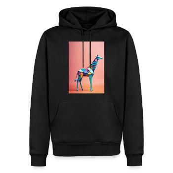 Origami Giraffe - Männer Premium Bio Hoodie - Schwarz - Vorne - Nico (187cm)
