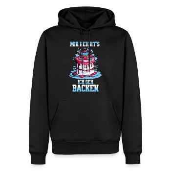 Baking Baker Baking Queen Baking Fairy Cake Cake - Men’s Premium Organic Hoodie - black - Front - Nico (187cm)