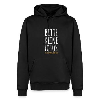 Keine Fotos Ich Bin Krankgeschrieben Festival Büro - Männer Premium Bio Hoodie - Schwarz - Vorne - Nico (187cm)