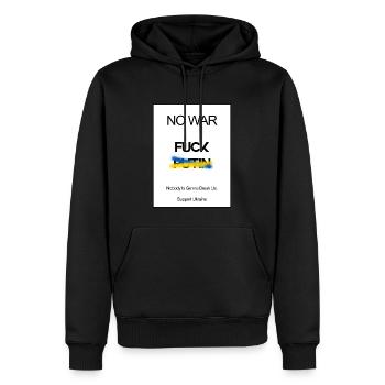 Faites l’amour pas la guerre F-Poutine - Sweat à capuche Premium bio Homme - noir - Devant - Nico (187cm)