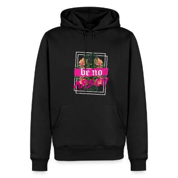 Be human Respekt Abstrakt Vaporwave Trance - Männer Premium Bio Hoodie - Schwarz - Vorne - Nico (187cm)