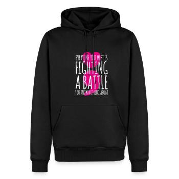 Santé mentale Dépression Motivation Anxiété Rêve - Sweat à capuche Premium bio Homme - noir - Devant - Nico (187cm)