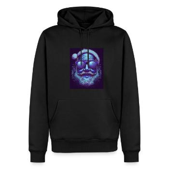 Weihnachten Neon Abstrakt Sonnenbrille Kosmisch - Männer Premium Bio Hoodie - Schwarz - Vorne - Nico (187cm)