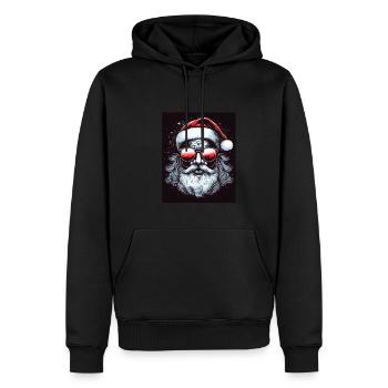 Weihnachten Neon Bodybuilding Sonnenbrille Muskeln - Männer Premium Bio Hoodie - Schwarz - Vorne - Nico (187cm)