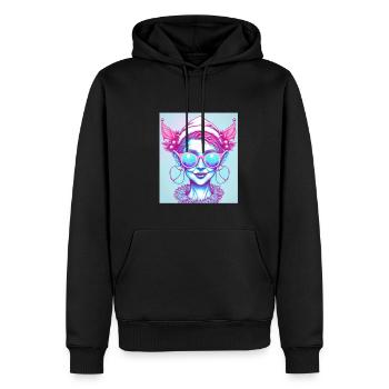 Weihnachten Fee Elfe Neon Abstrakt Sonnenbrille - Männer Premium Bio Hoodie - Schwarz - Vorne - Nico (187cm)