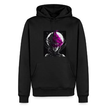 Evil Old Woman Horror Gothic Horror Witch Abstract - Men’s Premium Organic Hoodie - black - Front - Nico (187cm)