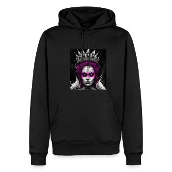 Evil Old Woman Horror Gothic Horror Witch Abstract - Men’s Premium Organic Hoodie - black - Front - Nico (187cm)