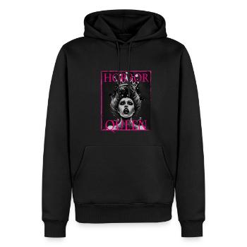 Evil Old Woman Horror Gothic Horror Witch Abstract - Men’s Premium Organic Hoodie - black - Front - Nico (187cm)