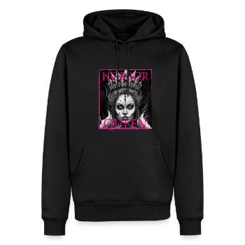 Maléfique Vieille Femme Horreur Gothique Horreur Sorcière Abstrait - Sweat à capuche Premium bio Homme - noir - Devant - Nico (187cm)
