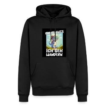 T-Rex Dino Dinosaurier Saurier Wandern Outdoor - Männer Premium Bio Hoodie - Schwarz - Vorne - Nico (187cm)