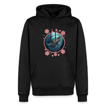 Pêche Pêcheur Pêcheuse Noël Pêcheur Poisson - Sweat à capuche Premium bio Homme - noir - Devant - Nico (187cm)