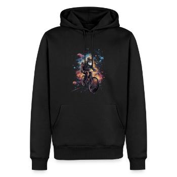 Happy Bicycle Day - Old Man Trippy Motiv - Männer Premium Bio Hoodie - Schwarz - Vorne - Nico (187cm)