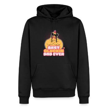 Best Cluckin Dad Ever Chicken Farmer Father's Day - Men’s Premium Organic Hoodie - black - Front - Nico (187cm)