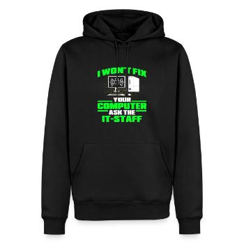 Network Security Specialist Gift - Men’s Premium Organic Hoodie - black - Front - Nico (187cm)