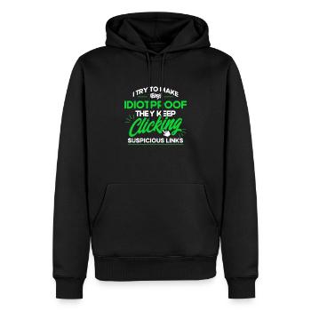 Network Security Specialist Gift - Men’s Premium Organic Hoodie - black - Front - Nico (187cm)
