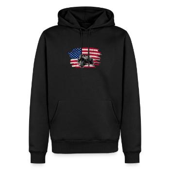 Off Roading QUAD ATV Vêtements Off Road QUAD ATV - Sweat à capuche Premium bio Homme - noir - Devant - Nico (187cm)