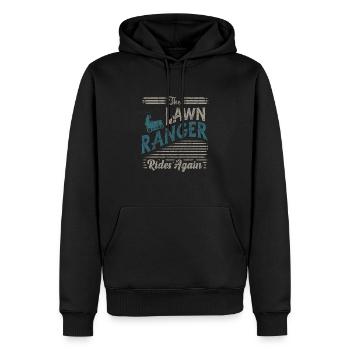 We Ride At Dawn Dad Lawn Mower Make Laugh Day Yard - Männer Premium Bio Hoodie - Schwarz - Vorne - Nico (187cm)