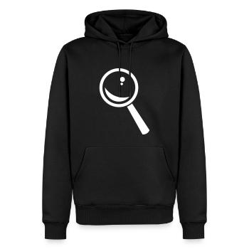 Lupe Vergößerungsglas Labor Detektiv - Männer Premium Bio Hoodie - Schwarz - Vorne - Nico (187cm)