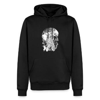 Astronaut in the moonlight - Men’s Premium Organic Hoodie - black - Front - Nico (187cm)