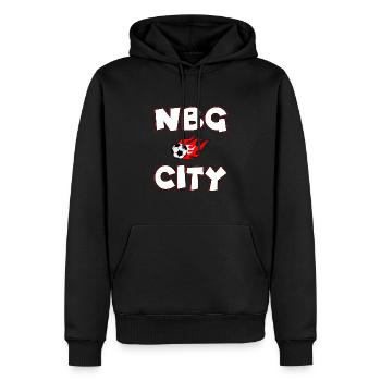 Nürnberg Fußball City - Männer Premium Bio Hoodie - Schwarz - Vorne - Nico (187cm)