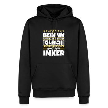 Zum Beginn gleich die besten wurden Imker - Männer Premium Bio Hoodie - Schwarz - Vorne - Nico (187cm)