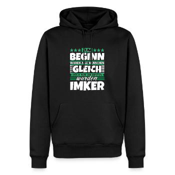 Zum Beginn gleich die besten wurden Imker - Männer Premium Bio Hoodie - Schwarz - Vorne - Nico (187cm)