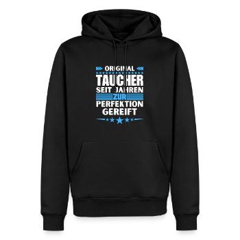 Divers Matured to Perfection - Men’s Premium Organic Hoodie - black - Front - Nico (187cm)