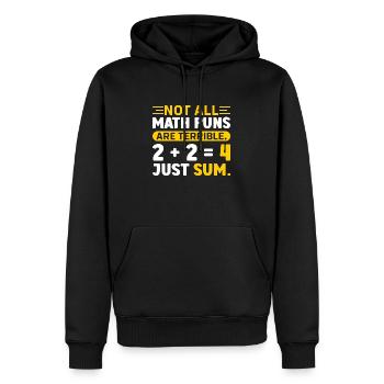 Lustiges Mathe-Geschenk Nicht alle Mathe-Wortspiele sind schrecklich. 2 - Männer Premium Bio Hoodie - Schwarz - Vorne - Nico (187cm)