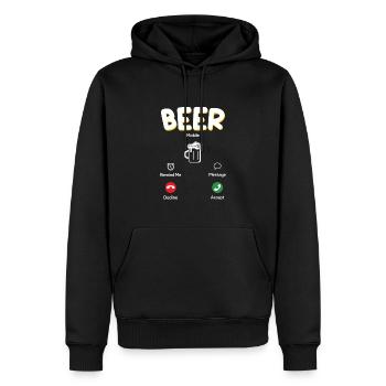 Beer Calls Beer Drinking Beer Lover Gift - Sweat à capuche Premium bio Homme - noir - Devant - Nico (187cm)