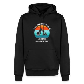 Bagger Baggerfahrer Baggerwagen - Männer Premium Bio Hoodie - Schwarz - Vorne - Nico (187cm)