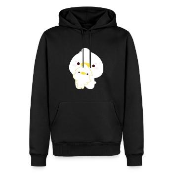 Duck Couple - Men’s Premium Organic Hoodie - black - Front - Nico (187cm)