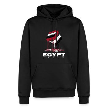 Egypte Drapeau Hurghada Afrique Drapeau égyptien - Sweat à capuche Premium bio Homme - noir - Devant - Nico (187cm)