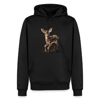 Forêt fauve Nature - Sweat à capuche Premium bio Homme - noir - Devant - Nico (187cm)