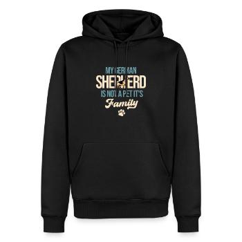 Mein Deutscher Schäferhund ist kein Haustier, es ist Familienhund Lo - Männer Premium Bio Hoodie - Schwarz - Vorne - Nico (187cm)
