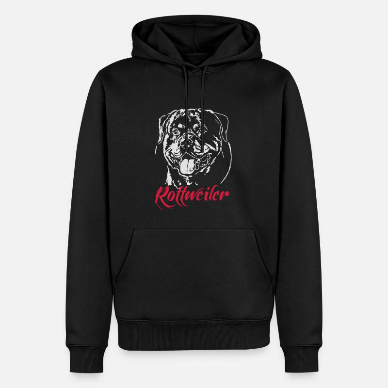 ROTTWEILER Portrait Wilsigns - Sweat à capuche Premium bio Homme - noir