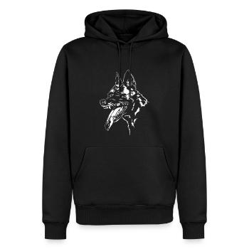 BELGIAN MALINOIS Maligator Hundesport Wilsigns - Männer Premium Bio Hoodie - Schwarz - Vorne - Nico (187cm)