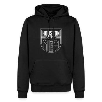 Design de la ville de Houston pour les fiers résidents de Houston - Sweat à capuche Premium bio Homme - noir - Devant - Nico (187cm)