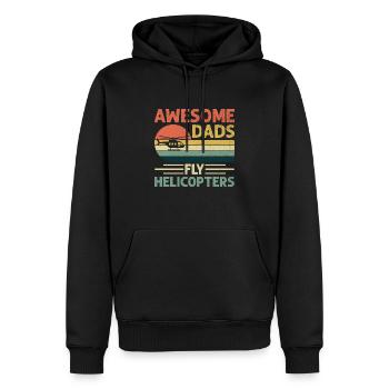 Awesome Dads Fly Helicopters Aviator Helicopter Pi - Sweat à capuche Premium bio Homme - noir - Devant - Nico (187cm)