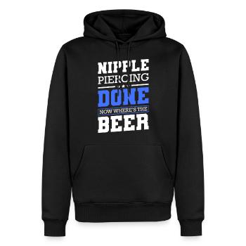 Piercer Schmuck Humor - Männer Premium Bio Hoodie - Schwarz - Vorne - Nico (187cm)