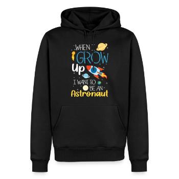 Weltall Weltraum Raumfahrtschiff Planet - Männer Premium Bio Hoodie - Schwarz - Vorne - Nico (187cm)