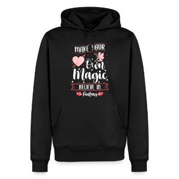 Fee Tocher Kind - Männer Premium Bio Hoodie - Schwarz - Vorne - Nico (187cm)